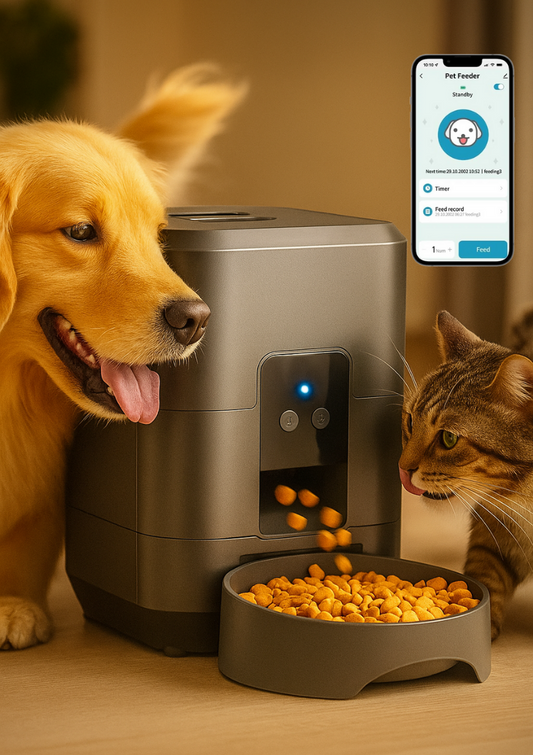 Automatic Pet Feeder with Portion Control and App Scheduling