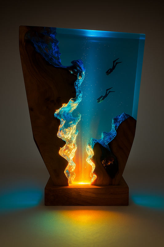 Ocean Depths Diver Resin Night Light
