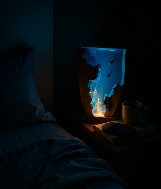 Ocean Depths Diver Resin Night Light