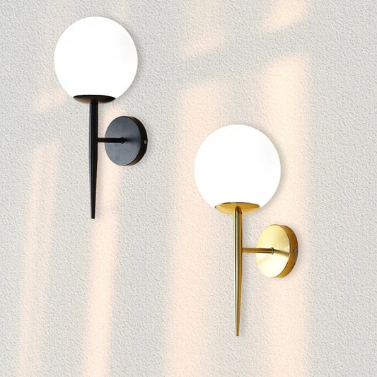 Nordic Style Round Lampshade Wall Lamp