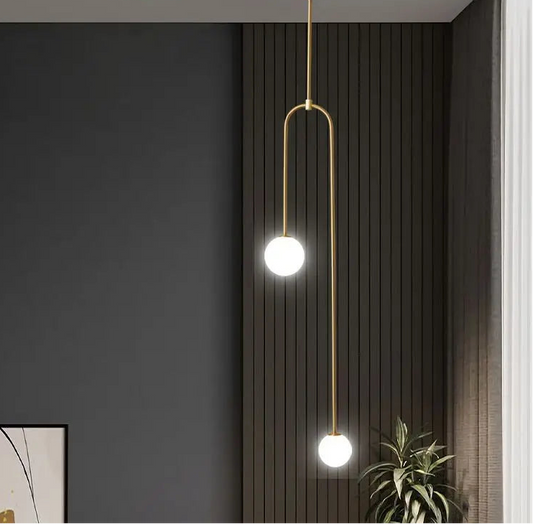 Double Glass Ball Pendant Light
