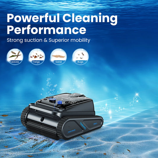 Cordless Robotic Pool Cleaner – 4-Motor Vacuum for Inground Pools with Wall & Waterline Cleaning