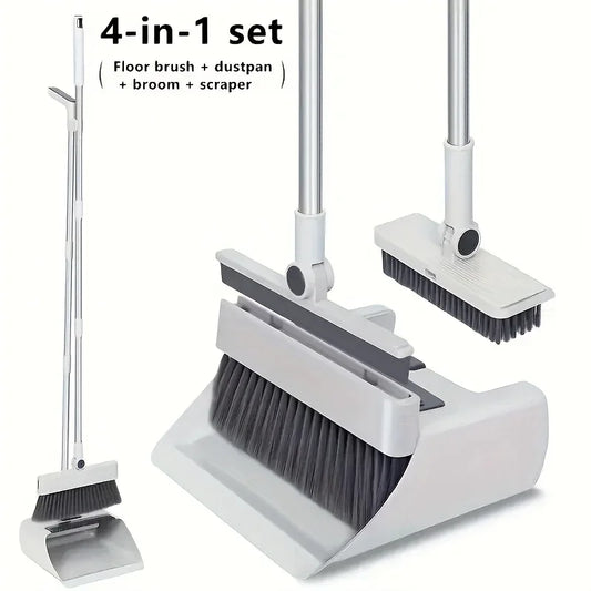Multi-Purpose Cleaning Broom Combo with Floor Brush