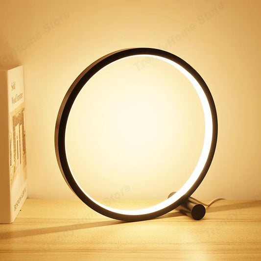 Modern Circular LED Table Lamp 25cm