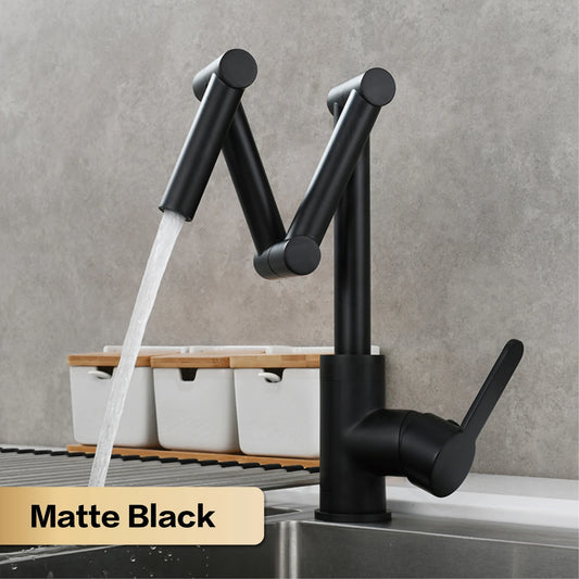 Folding Brass Kitchen Faucet – Adjustable & Stylish