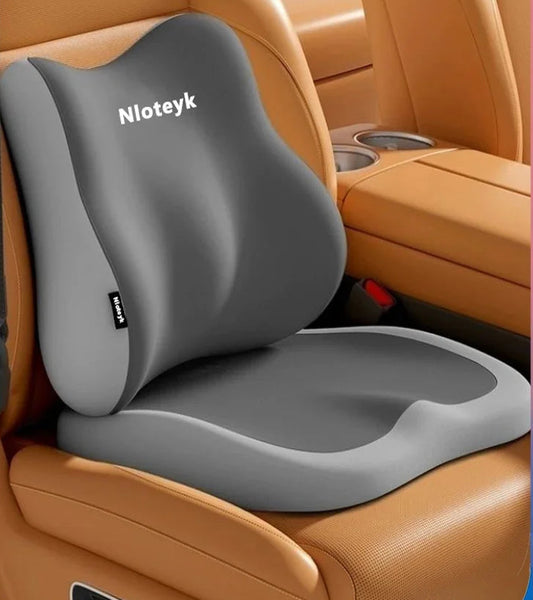 Car Lumbar Support Pillow & Seat Cushion Set – Ergonomic