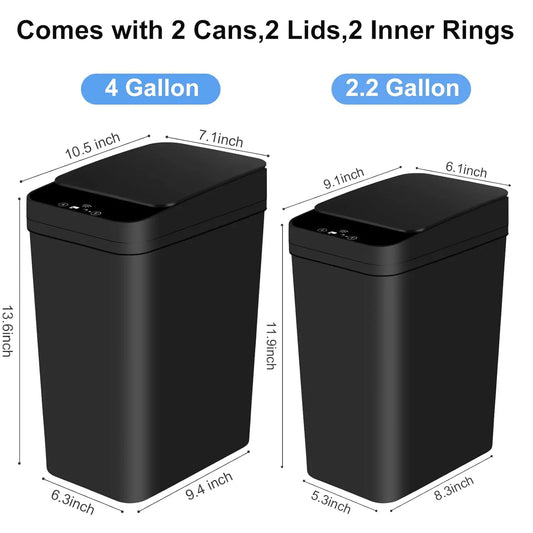Automatic Motion Sensor Trash Can Set – 12L + 18L