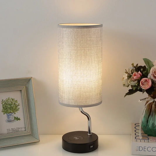 LED Bedside Lamp with Wireless Phone Charge