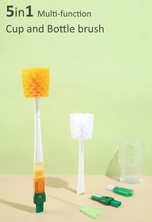 5-in-1 Bottle & Cup Cleaning Brush Set