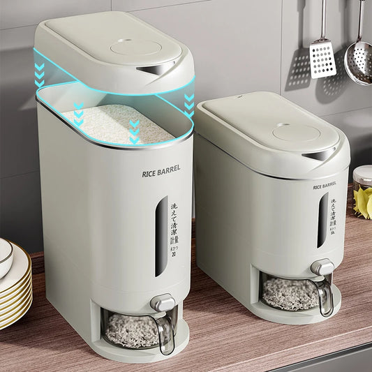 Smart Rice & Grain Dispenser – 5L/10L Storage Container