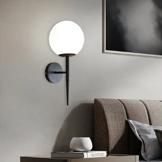 Nordic Style Round Lampshade Wall Lamp