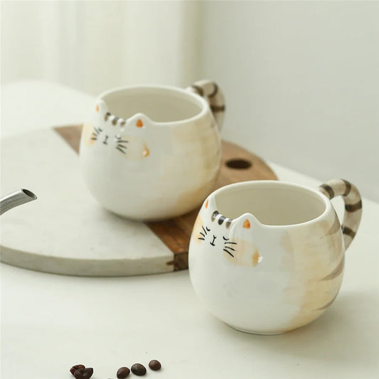 Cute Cat Ceramic Mug – 380ml / 13oz Coffee, Milk & Water Cup