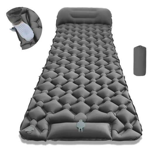 Ultralight Camping Sleeping Pad with Built-In Pump & Pillow