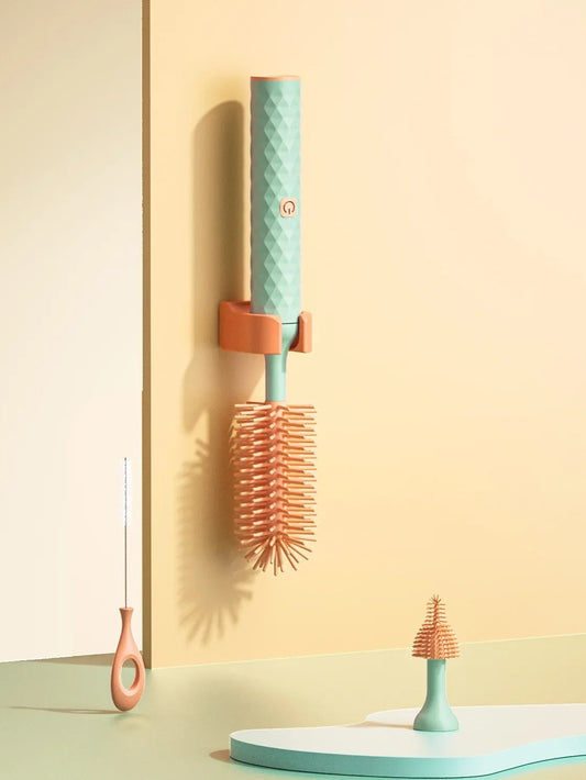 360° Rotating Baby Bottle & Pacifier Brush with Rechargeable Battery