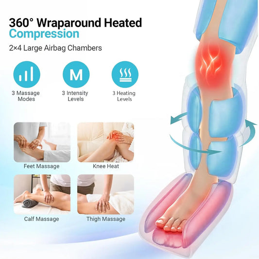 360° Heated Air Compression Leg Massager