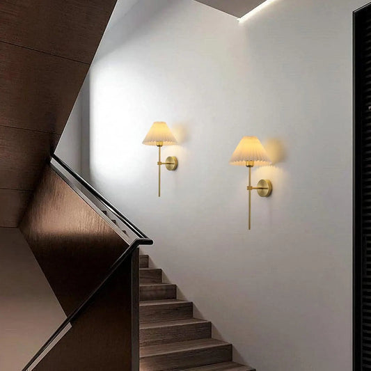 Vintage Pleated Wall Lamp