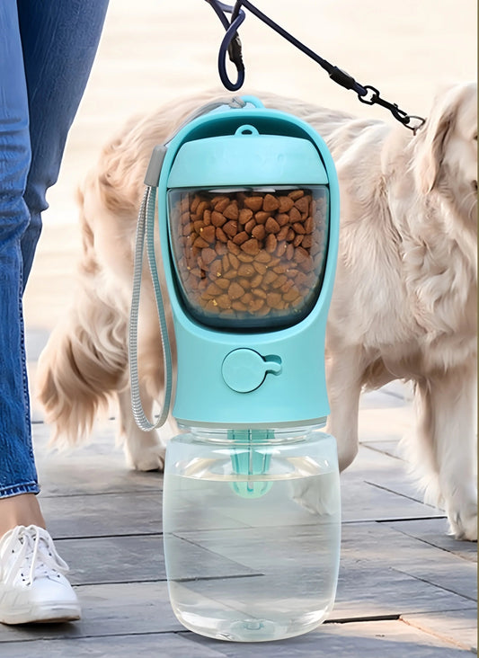 PetGo 2-in-1 Travel Water & Food Bottle