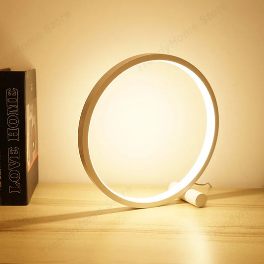 Modern Circular LED Table Lamp 25cm