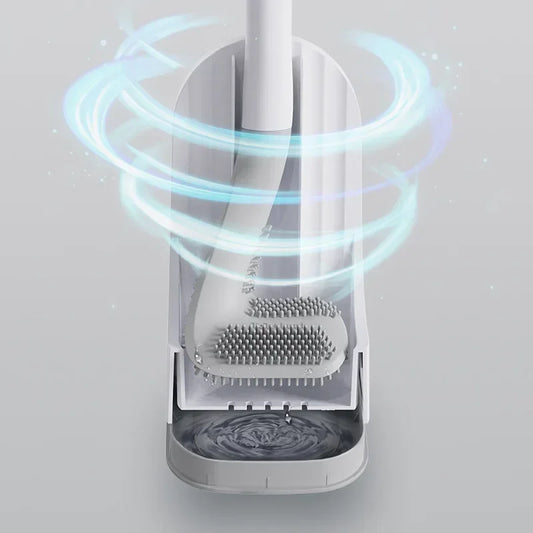 Silicone Bristle Golf Toilet Brush and Drying Holder