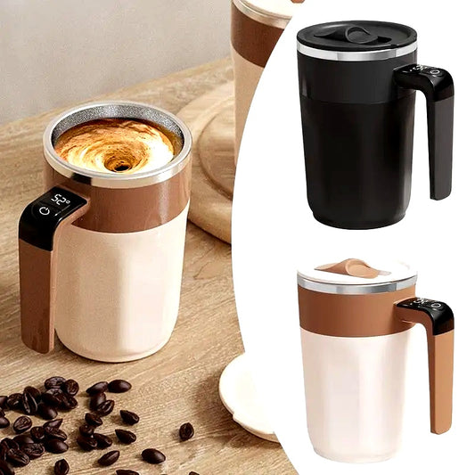 USB Rechargeable Self-Stirring Coffee Mug – Stainless Steel & Spill-Resistant