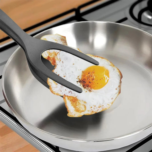 2-in-1 Silicone Spatula & Tongs – Flip, Grip & Serve with Ease