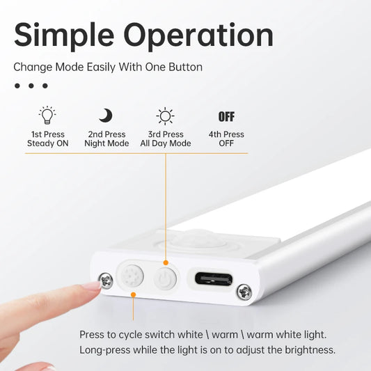 Ultra-Thin LED Motion Sensor Cabinet Light