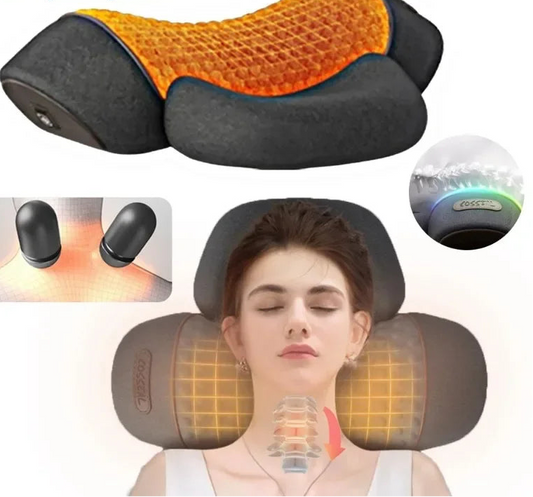 Electric Neck Massager Pillow – Hot Compress &amp; Cervical Support