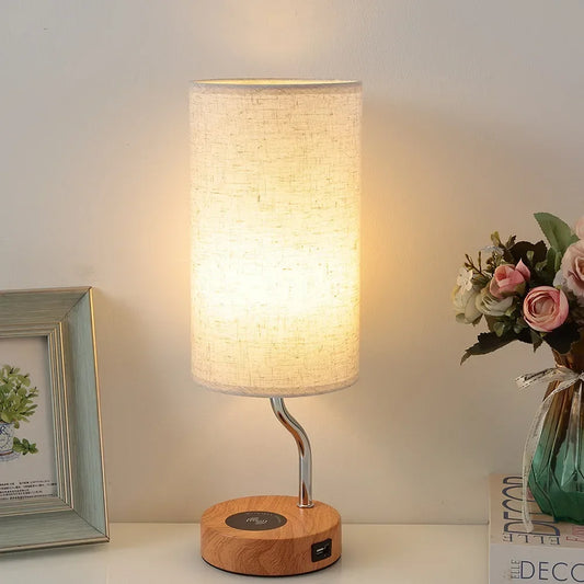LED Bedside Lamp with Wireless Phone Charge