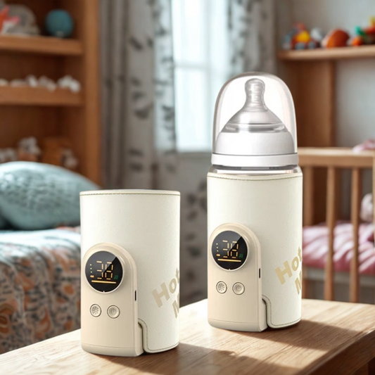 Wireless Rechargeable Bottle Warmer with LED Display 8000mAh
