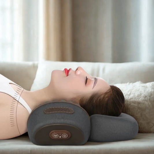 Electric Neck Massager Pillow – Hot Compress &amp; Cervical Support