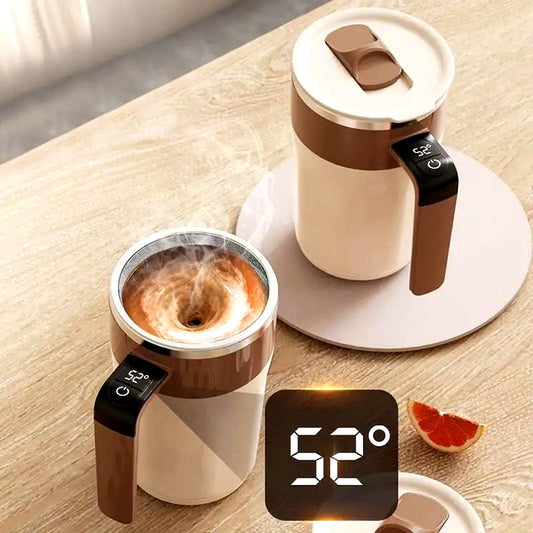 USB Rechargeable Self-Stirring Coffee Mug – Stainless Steel & Spill-Resistant